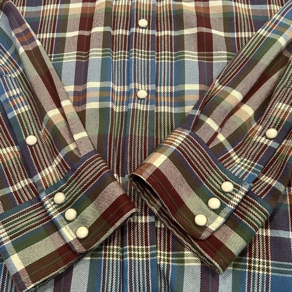 Orvis Women’s Plaid Pearl Button Long Sleeve Shirt Size XL - Picture 5 of 7